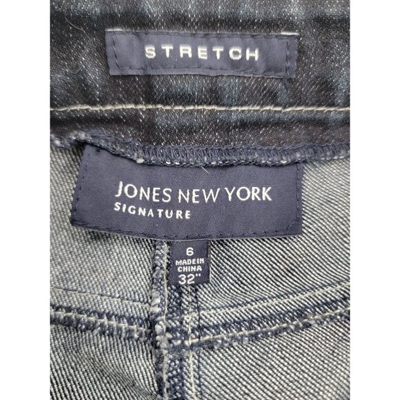 Jones New York Womens Sz 6/32 Signature Dark Wash Stretch  Jeans - Picture 5 of 8